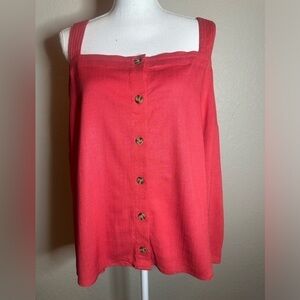 Market & Spruce button down square neck plus size 2x